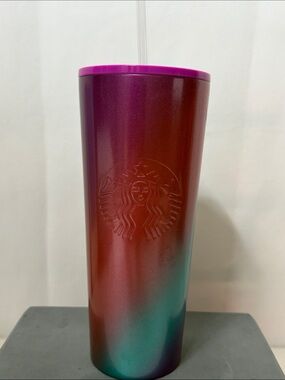 2022 STARBUCKS Collectible Metal Gradient 24 oz Collector Cold Beverage Tumbler